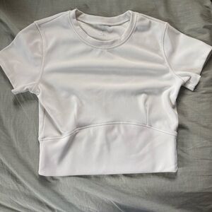 Women's White Short Sleeve Top